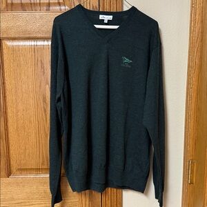 Peter Millar Forest Green V-Neck Sweater